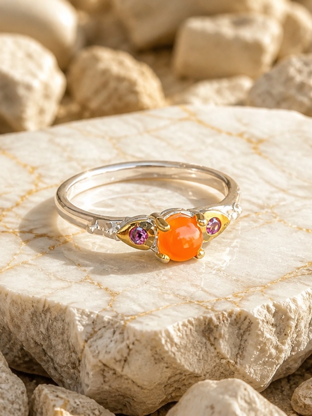 NEW! Carnelian & Garnet Ring